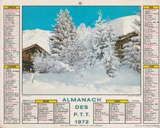 ALMANACH Des P.T.T:1972 :Région Parisienne: ESSONNE(91) -HAUTS-DE-SEINE(92) -PARIS(75) -SEINE ST DENIS(93) - 94,95 Et 78 - Grand Format : 1971-80