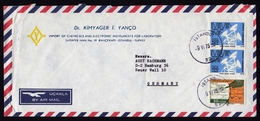 Turkey: Airmail Cover To Germany, 1975, 3 Stamps, Radio Link, Postal Cheque (minor Damage: Roughly Opened) - Lettres & Documents