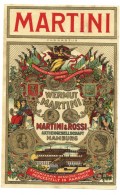 Ancienne étiquete  Vermouth Martini & Rossi  Torino  étiquette Allemande Vers 1930 "Hambourg" - Alcools & Spiritueux