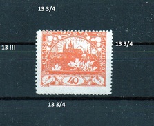 CZECHOSLOVAKIA  1918, MLH, HRADCANY , RARE PERFORATION  , NON CATALOG - Unused Stamps