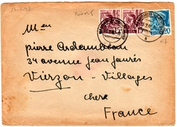 Allemagne  Zone  Occupation Française  Affranchissement  50pf   (  Timbres  Paire N° 5 Et 1 Timbre  N° 7  ) - Other & Unclassified