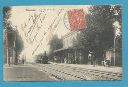 CPA Chemin De Fer La Gare Du P. L. M Arrivée Du Train SAULIEU 21 - Saulieu