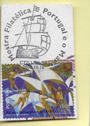 TIMBRES - STAMPS - PORTUGAL - 2000 - 500 ANS LA DÉCOUVERTE DU BRÉSIL - FRAGMENT AVEC TIMBRE OBLITÉRÉ CACHET 1er. JOUR - Oblitérés