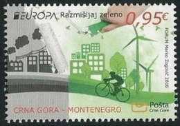 Montenegro 2016 Europa CEPT, Think GREEN, Environment, Bicycle, MNH - 2016