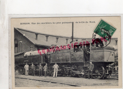 02 - HIRSON - GARE - UNE DES MACHINES LA PLUS PUISSANTE DE LA COMPAGNIE DU NORD- GROS PLAN LOCOMOTIVE 1911 - Hirson