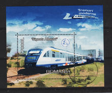 2002 - ROMANIA  Mi No Bl 337   TRAINS - Eisenbahnen