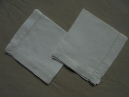 Ancien - 2 Mouchoirs En Coton Fabrication Artisanale - Handkerchiefs
