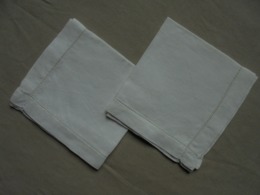 Ancien - 2 Mouchoirs En Coton Fabrication Artisanale - Handkerchiefs