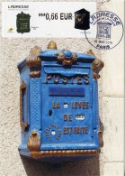 FRANCE (2015). Carte Maximum Card ATM - Vignette LISA - L´ADRESSE - Boite Lettres / Letter Box ´Mougeotte´ (1900) - 2010-2019