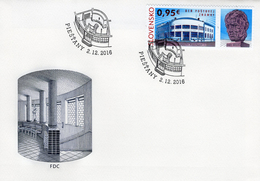 Slovakia - 2016 - Postage Stamp Day - Piešťany 1 Post Office Building - FDC (first Day Cover) - FDC