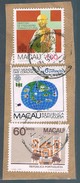 Macau, 1985, # 458, 473, 492, Fragmento, Used - Used Stamps