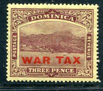 Dominica 1918-19 KGV - Roseau From The Sea - 3d Purple On Yellow WAR TAX HM (SG 58) - Dominique (...-1978)