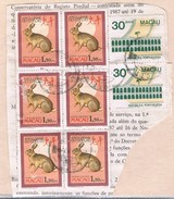 Macau, 1987, # 460, 542, Fragmento, Used - Used Stamps