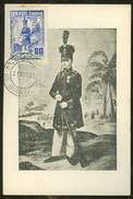 Brèsil Brasil Carte Maximum Maria Quitéria De Jesus Uniforme Militaire 1953 Military Uniform Brazil Maxicard - Maximumkaarten