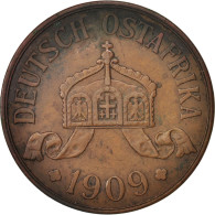 Monnaie, GERMAN EAST AFRICA, Wihelm II, 5 Heller, 1909, Hamburg, TTB, Bronze - Afrique Orientale Allemande