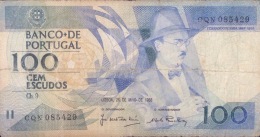 Portugal VF 100 Escudos Banknote - Portugal
