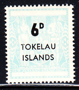 Tokelau MNH Scott #6 6p Surcharge On New Zealand Postal-Fiscal Coat Of Arms 1966 Variety: Flat-sided 6, Broken T - Tokelau