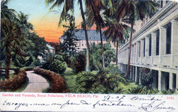 Garden And Veranda. Royal Poinciana. Palm Beach, Fla - Palm Beach