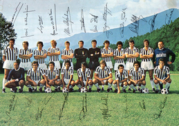 Formazione Della Juventus Con Autografi Stagione 1973 - 1974 ( Misura 22 Cm. X 15,5 Cm. ) - Autographes