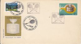 4781FM- DAVIS CUP, ROMANIA-USA GAME, FINAL, TENNIS, COVER FDC, 1972, ROMANIA - Tennis