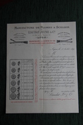 Facture Ancienne , LYON - LIAUDAT Jeune, Manufacture De Plombs à Sceller, Fournisseur Des Chemins De Fer. - 1800 – 1899