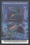 BRESIL 2006 Bloc N° 130 ** Neuf MNH Superbe Cote 4 € Faune Marine Requins Poissons Fishes Animaux - Blocks & Kleinbögen