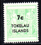 Tokelau MNH Scott #14 7c Surcharge On New Zealand Postal-Fiscal Coat Of Arms 1967 Variety: Broken 7 - Tokelau