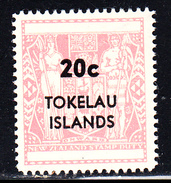 Tokelau MNH Scott #15 20c Surcharge On New Zealand Postal-Fiscal Coat Of Arms 1967 - Tokelau