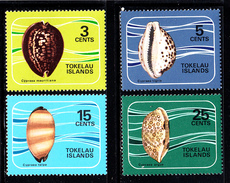 Tokelau MNH Scott #41-#44 Set Of 4 1974 Cowrie Shells - Tokelau