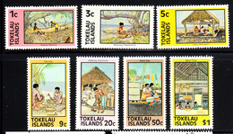 Tokelau MNH Scott #49a-#56a Set Of 7 1981 Scenics Perf 15 $1 Has Black Mark At Left - Tokelau