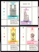 Tokelau MNH Scott #61-#64 Set Of 4 1978 25th Anniversary Coronation: Westminster, Throne, Jewels, Queen Elizabeth - Tokelau