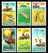 Tokelau MNH Scott #85-#90 Set Of 6 1982 Fishing Methods: Octopus Lure, Multi-hook, Ruvettus, Netting, Noose, Bonito - Tokelau