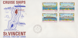 St. VINCENT :1974: Y.353-56 On FDC : NAVIGATION,CRUISE SHIPS, - St.Vincent (...-1979)