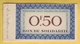 FRANCE - Bon De Solidarité De 0,50. Guerre. - Bons & Nécessité