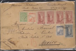 O) 1927 TURKEY, FORTRESS OF NKARA, SAKARYA GORGE, CERTIFIED MAIL, FROM GALATA TO MEXICO, XF - Lettres & Documents