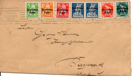 ALLEMAGNE...7 TIMBRES SUR LETTRE.1919.. - Lettres & Documents