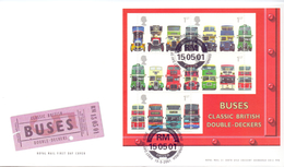 Great Britain  FDC 2001 Buses NEW PRICE - 2001-10 Ediciones Decimales