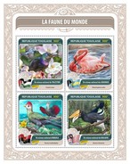 Togo 2016, Animals, Birds, Flamingo, 4val In BF - Flamencos