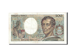 Billet, France, 200 Francs, 1981, Undated, TTB+, Fayette:70.1, KM:155a - 200 F 1981-1994 ''Montesquieu''