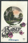 +++ CPA - Baiser D' ELOUGES - Carte Fantaisie - Fleur Rose - ABC 2976  // - Dour