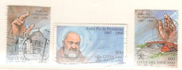 VAT 1999 1153 - 55 Padre Pio 3 Val Cpl Fu - Oblitérés