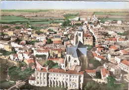 CP Celle Sur Belle Vue Générale L'Eglise Et L'Abbaye En Avion Au Dessus 79 Deux Sèvres - Celles-sur-Belle