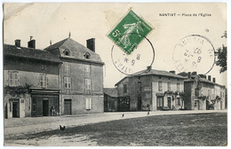 CPA NANTIAT - PLACE DE L'EGLISE - Nantiat