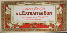 ETIQUETTE ANCIENNE - SAVON EXTRA-FIN  à L'Extrait De Son N° 834 - Paul TRANOY - Paris - En Très Bon Etat - Etiquettes