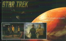 Canada - 2016 - Star Trek - Mint Souvenir Sheet With Lenticular 3-D Effect - Unused Stamps