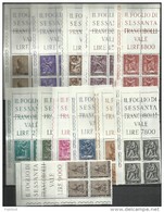 VATICANO VATIKAN VATICAN 1966 COMPLETE YEAR BLOCK OF 4 ANNATA COMPLETA IN QUARTINA MNH - Años Completos