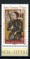 2012 - VATICANO/FRANCIA - VATICAN - VATICAAN -  JOINT ISSUE WITH FRANCE 600TH ANNIVERSARY OF THE BIRTH OF ST. - Mint - Nuovi