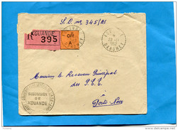 MARCOPHILIE Lettre-DAHOMEY-REC-OFF A-cad 1957 Kouandé-gouvt Gal AOF >receveur Pal Porto Novo - Covers & Documents