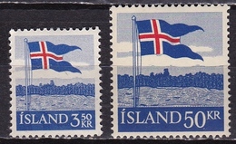 Danisch-Island 1958 40 Years Of National Flag Complete MNH Set Michel 327 / 328 - Unused Stamps