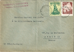 Enveloppe -   Cachet  Au  Départ  De  WARZAWA   (  Pologne  )  à  Destination  De  PARIS   ( 75 )        £ - Macchine Per Obliterare (EMA)